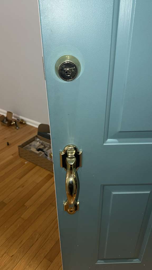 High-security Mul-T-Lock deadbolt installed by Charleston Locksmith.